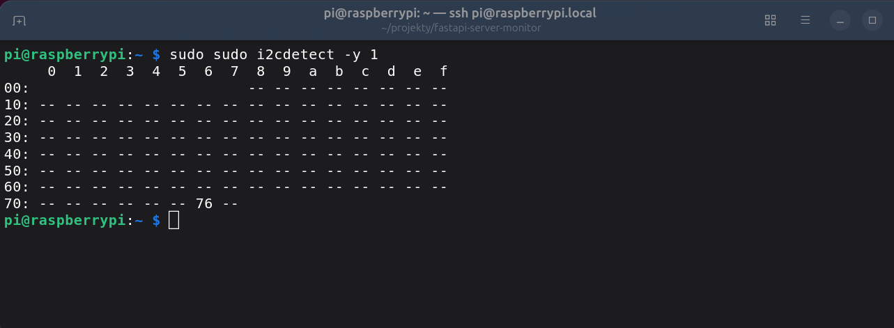 Okno z adresem urządzenia