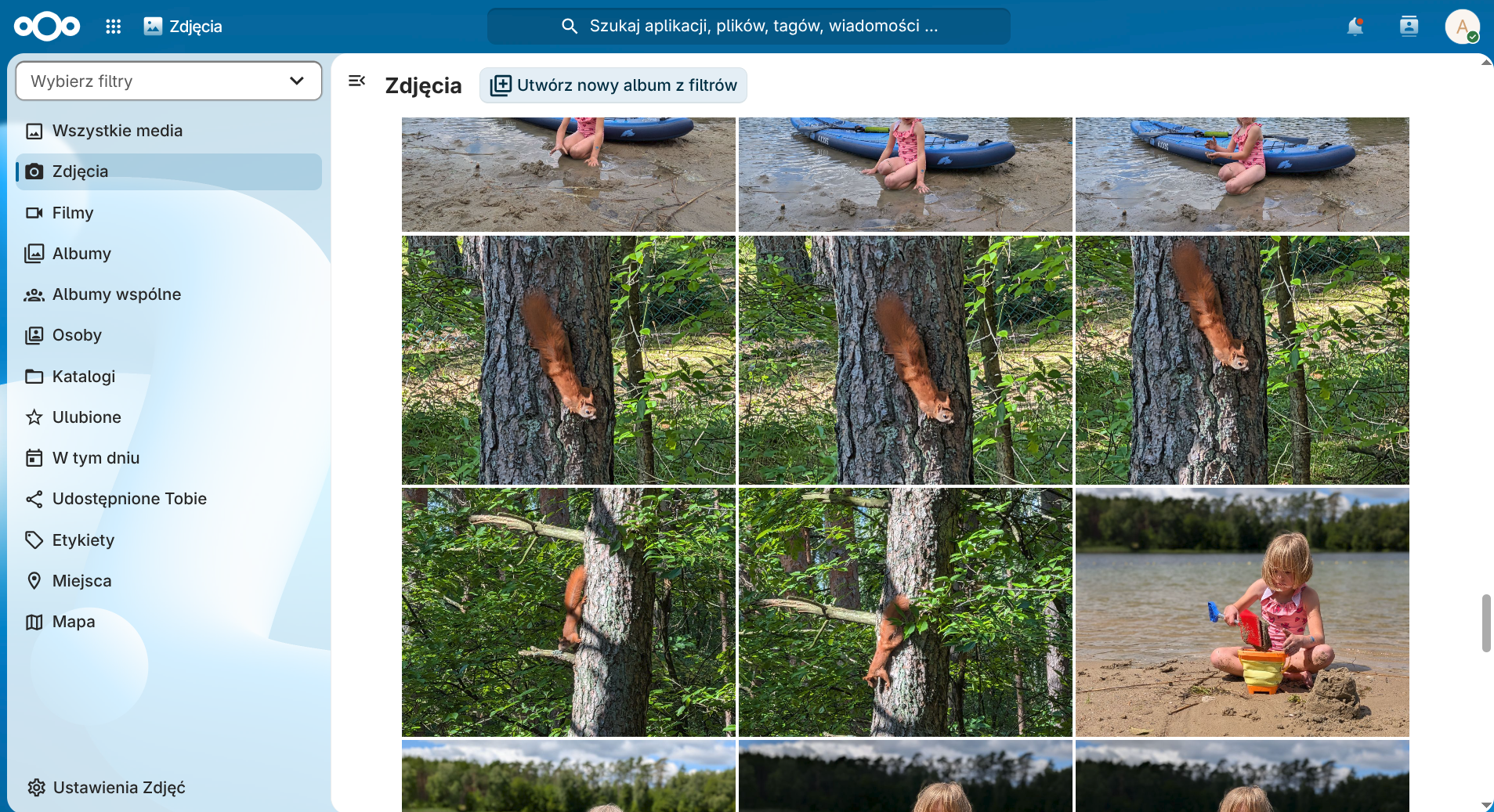 Galeria zdjęć w Nextcloud